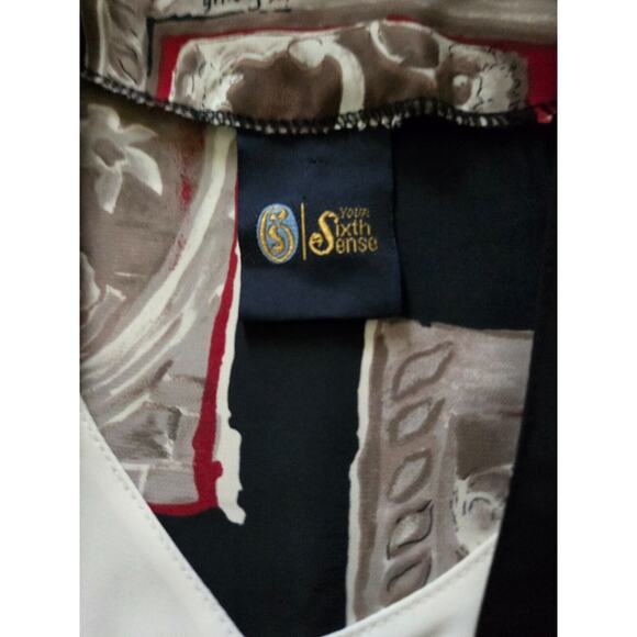 Your Sixth Sense Black Women’s Paisley Button Blouse - Picture 3 of 7